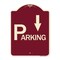 Signmission Parking with Arrow Pointing Down Heavy-Gauge Aluminum Architectural Sign, 24" x 18", BU-1824-24520 A-DES-BU-1824-24520 - alternate 1